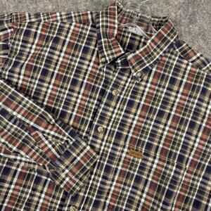 Carhartt Long Sleeve Button Front Shirt White Khaki Blue Green Red Plaid 2XL